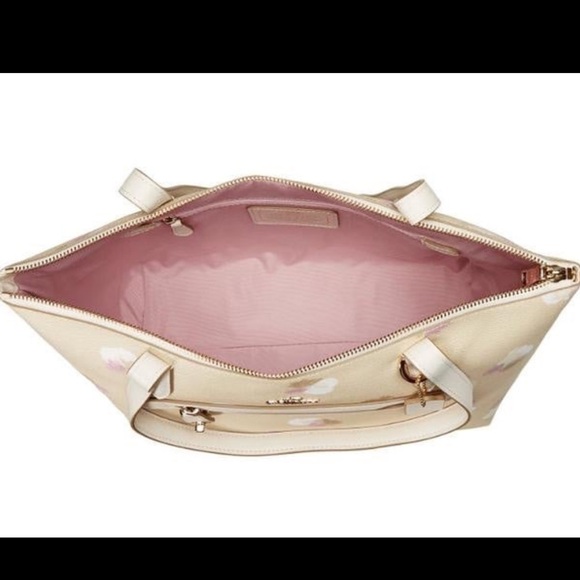 Coach Floral Brentwood Taylor Leather Tote Purse - Picture 3 of 10